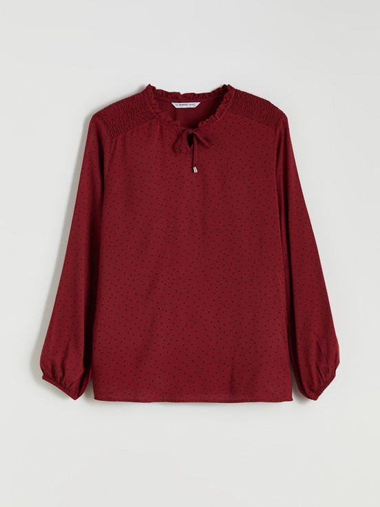 Bluz KOYU BORDO BASKILI
