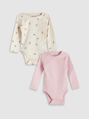Çıtçıtlı Body BEJ BASKILI