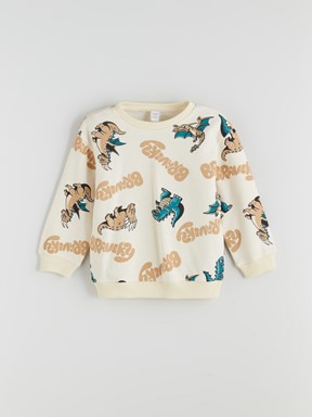 Sweatshirt AÇIK BEJ BASKILI