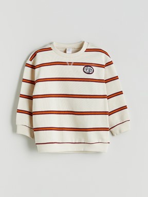 Sweatshirt AÇIK BEJ ÇİZGİLİ