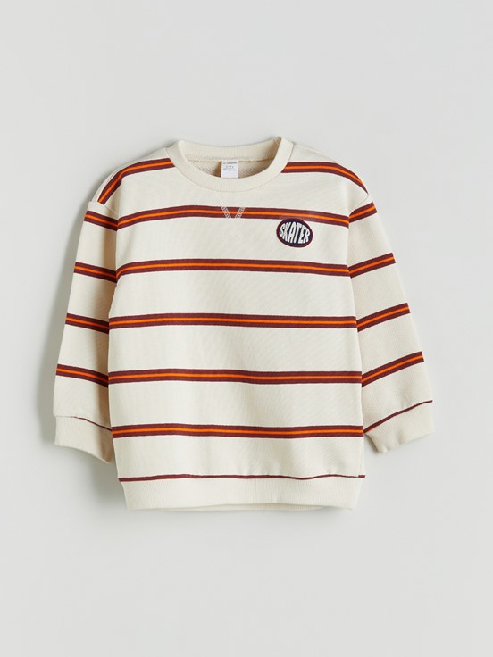 Sweatshirt AÇIK BEJ ÇİZGİLİ