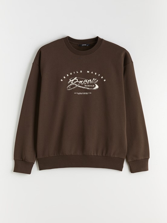 Sweatshirt KOYU KAHVERENGİ