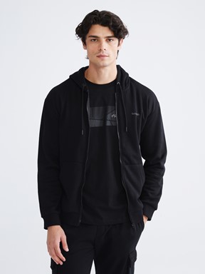 Fermuarlı Sweatshirt YENİ SİYAH