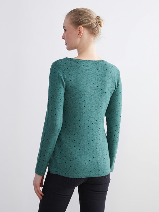 Tişört YEŞİL BASKILI