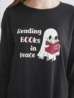 Pijama Takım SİYAH BASKILI