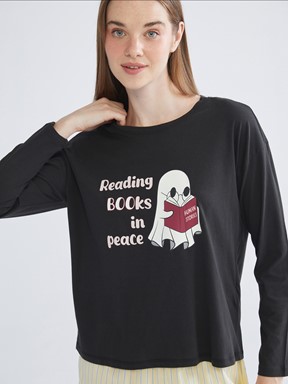 Pijama Takım SİYAH BASKILI