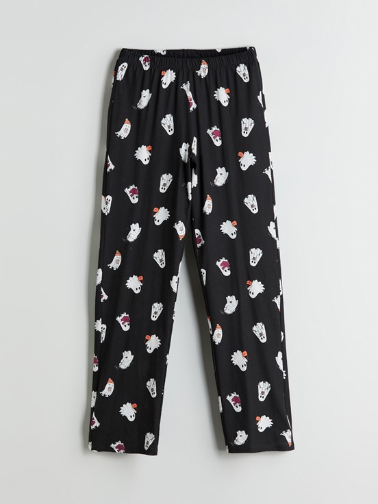 Pijama Takım SİYAH BASKILI