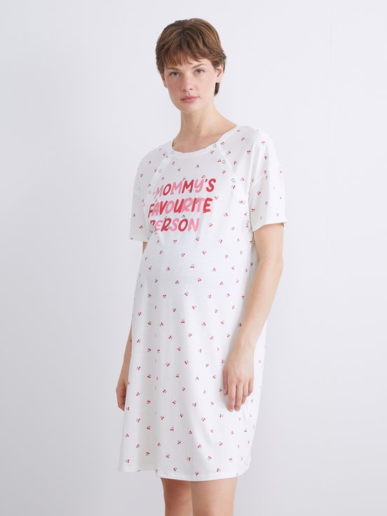 Gecelik EKRU BASKILI