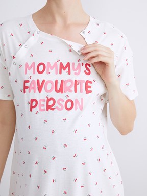 Gecelik EKRU BASKILI