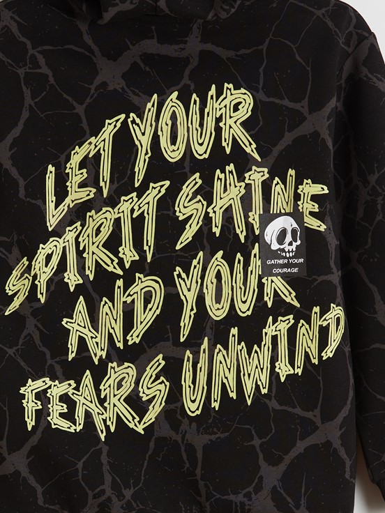 Sweatshirt SİYAH BASKILI