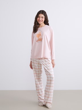 Pijama Takım MAT PEMBE EKOSELİ