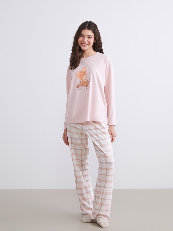Pijama Takım MAT PEMBE EKOSELİ