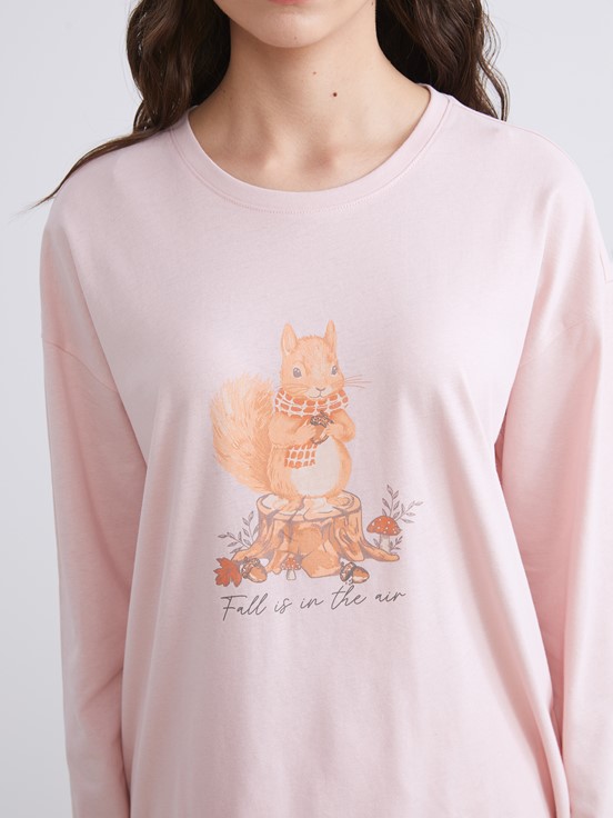Pijama Takım MAT PEMBE EKOSELİ