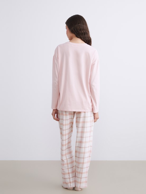 Pijama Takım MAT PEMBE EKOSELİ