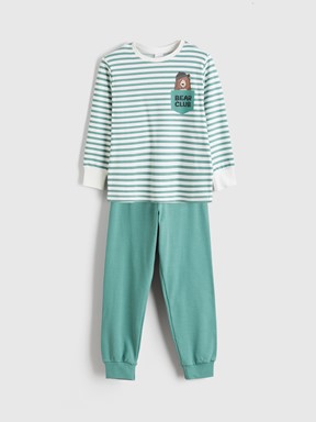 Pijama Takım EKRU BASKILI