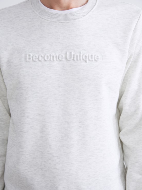 Sweatshirt TAŞ RENGİ MELANJ