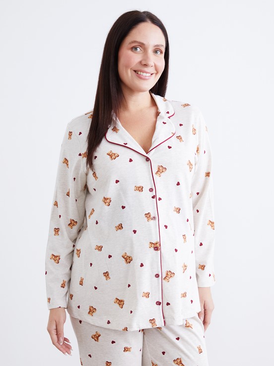 Pijama Takım YULAF EZMESİ MELANJ