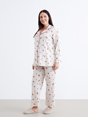 Pijama Takım YULAF EZMESİ MELANJ