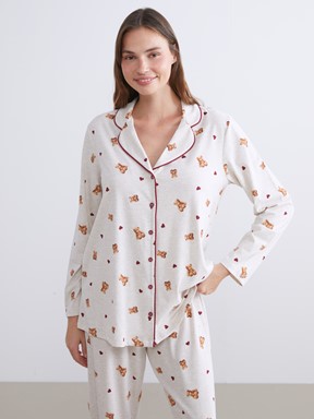 Pijama Takım YULAF EZMESİ MELANJ