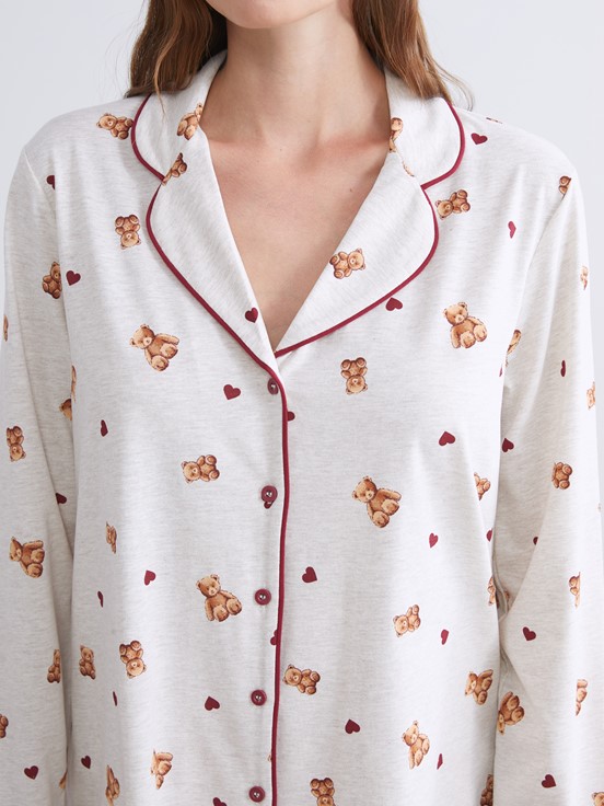 Pijama Takım YULAF EZMESİ MELANJ