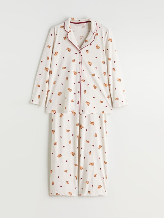 Pijama Takım YULAF EZMESİ MELANJ