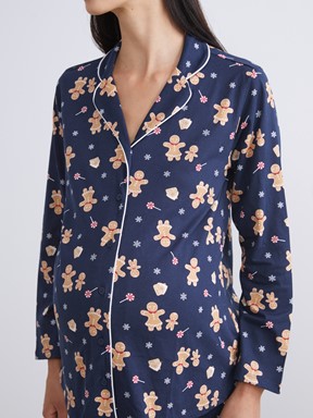 Pijama Takım LACİVERT BASKILI