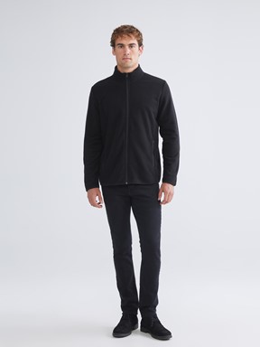 Fermuarlı Sweatshirt YENİ SİYAH