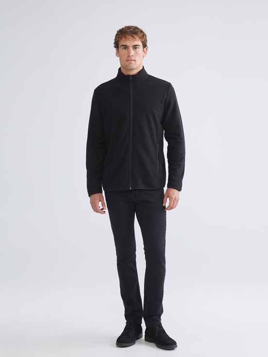 Fermuarlı Sweatshirt YENİ SİYAH