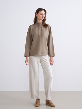Sweatshirt AÇIK KAHVERENGİ
