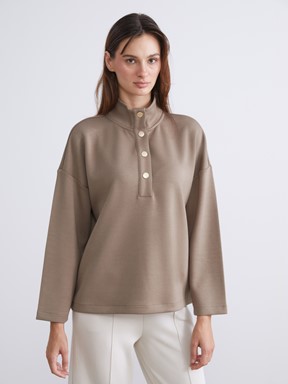 Sweatshirt AÇIK KAHVERENGİ