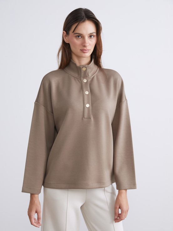 Sweatshirt AÇIK KAHVERENGİ