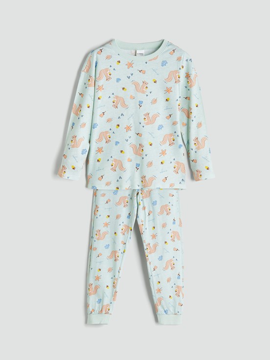 Pijama Takım YEŞİL BASKILI