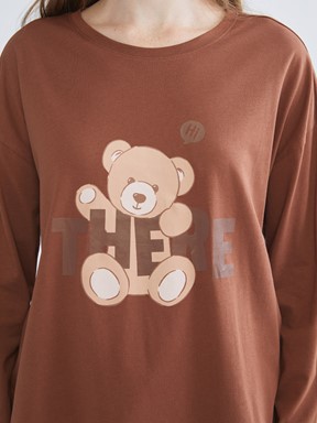 Pijama Takım UÇUK PEMBE BASKILI