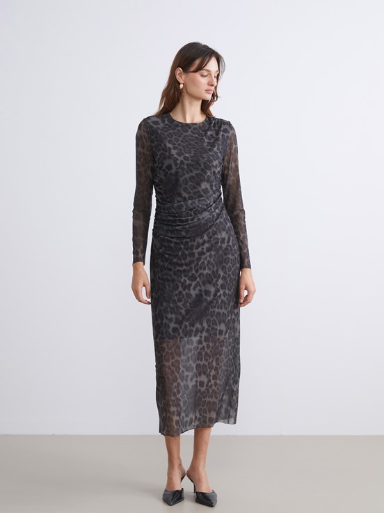 Elbise YEŞİL BASKILI