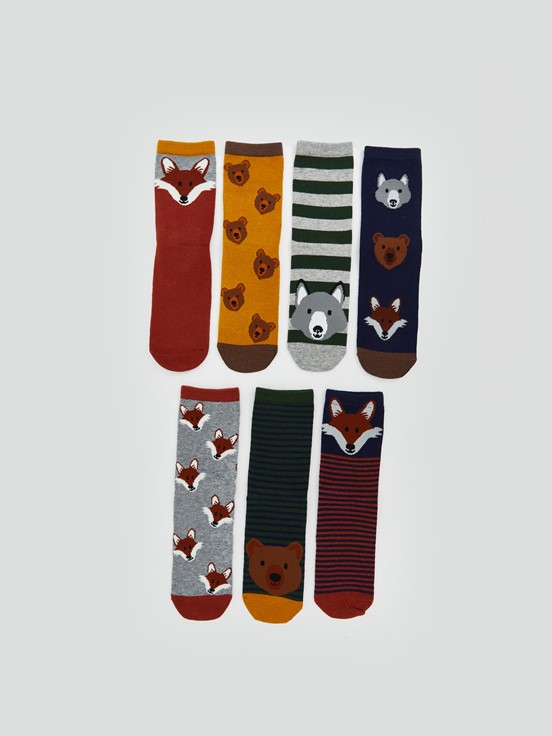 Soket Çorap KARIŞIK RENK İPLİĞİ BOYALI