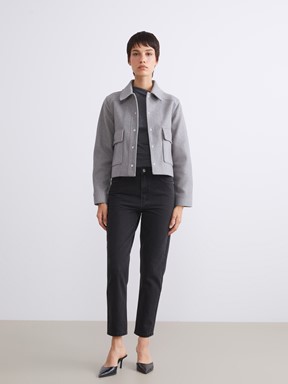 Gömlek Ceket GRİ MELANJ