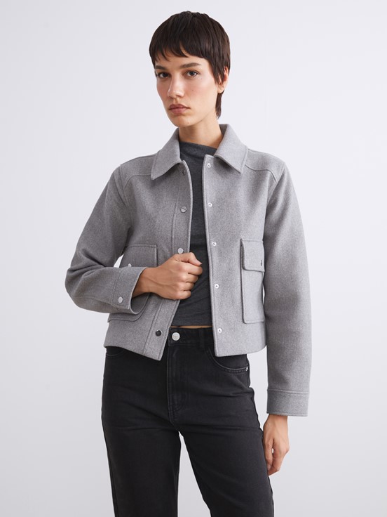 Gömlek Ceket GRİ MELANJ