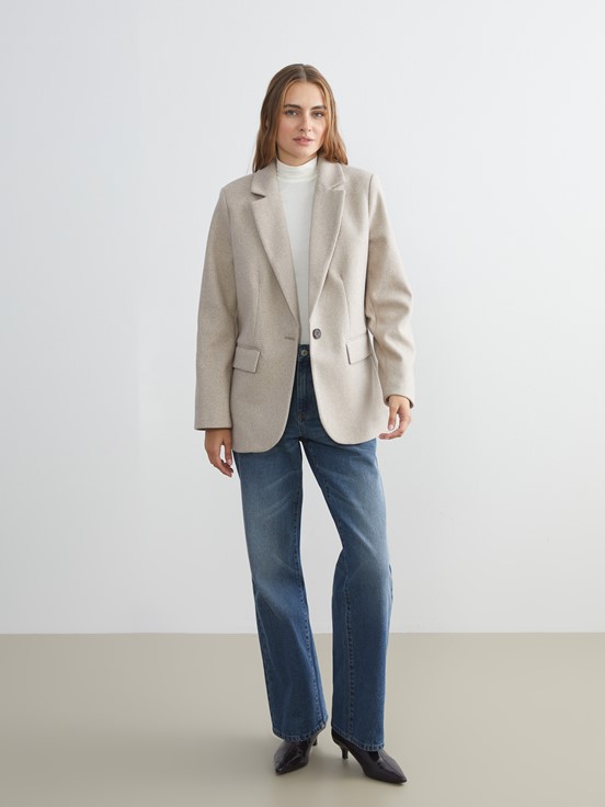 Blazer Ceket BEJ MELANJ