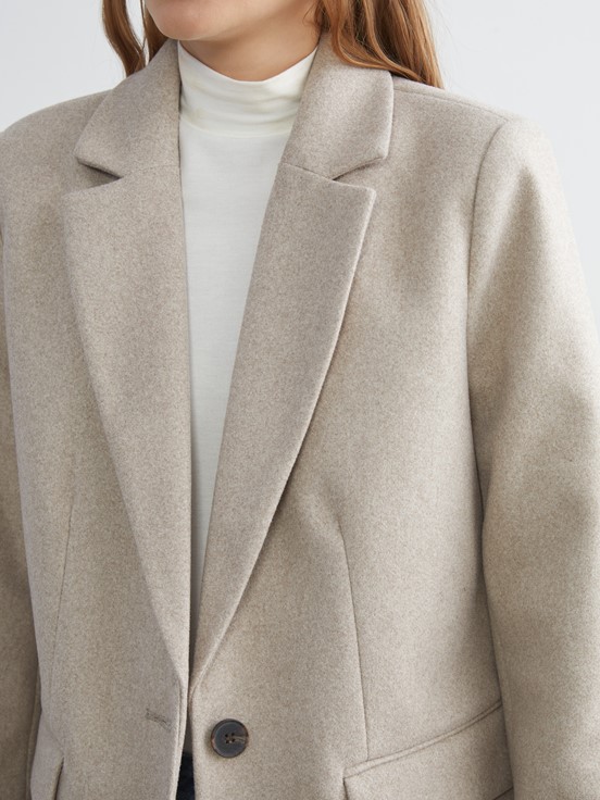 Blazer Ceket BEJ MELANJ