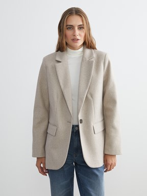 Blazer Ceket BEJ MELANJ