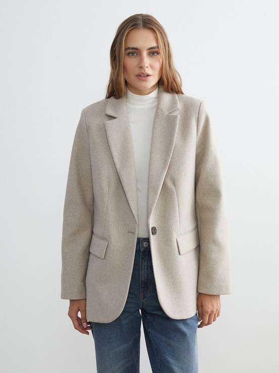 Blazer Ceket BEJ MELANJ