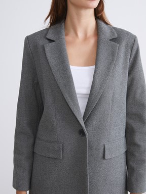 Blazer Ceket GRİ MELANJ