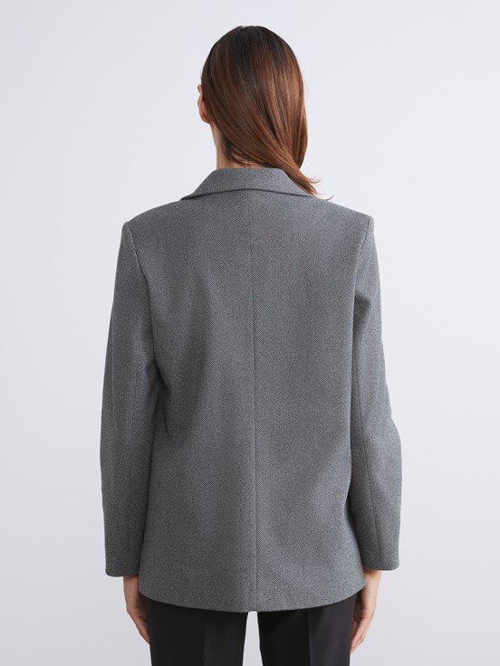 Blazer Ceket GRİ MELANJ