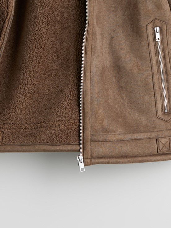 Deri Görünümlü Mont VİZON