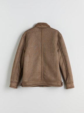 Deri Görünümlü Mont VİZON