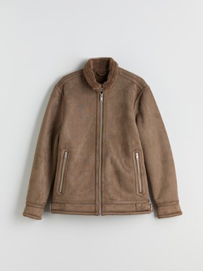 Deri Görünümlü Mont VİZON