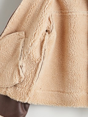 Deri Görünümlü Mont KOYU KAHVERENGİ