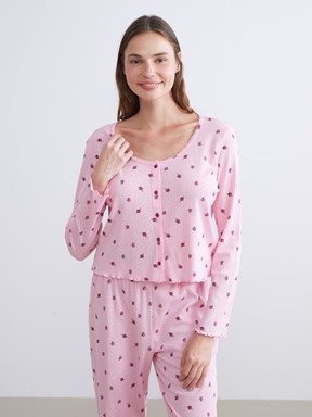 Pijama Takım AÇIK PEMBE BASKILI