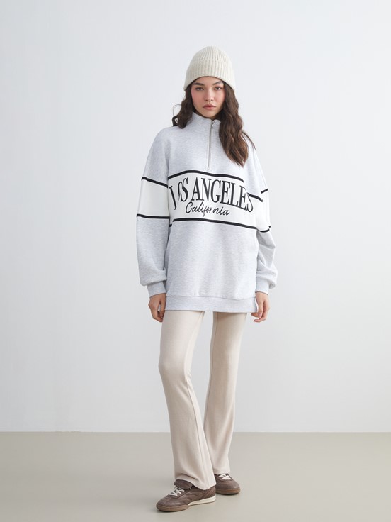 Sweatshirt AÇIK GRİ MELANJ