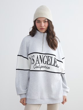Sweatshirt AÇIK GRİ MELANJ
